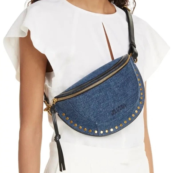 Isabel Marant Skano Denim Crossbody Bag - Picture 1 of 8